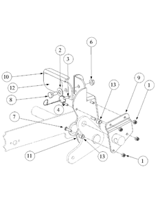 Foot Pedal Deck Lift Assembly Diagram and Parts List for M60-KW (53AB5D8X150-25-HP)(2003 1/2) Cub Cadet Lawn Tractor